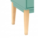 Mesa de Cabeceira 2 gavetas Legno LE6007 Movelbento Oliva 
