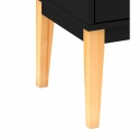 Mesa de Cabeceira 2 gavetas Legno LE6007 Movelbento Preto
