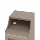 Mesa de Cabeceira Elegance Castro 4201C 3 gavetas Niquel e Blanc