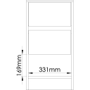 Mesa de Cabeceira Fume Castro 2 Gavetas Branco Line