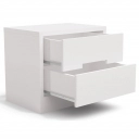 Mesa de Cabeceira S822 Kappesberg 2 Gavetas Branco