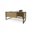 Mesa de Centro Industrial Kappesberg LI019 Freijó e Preto Fosco