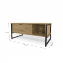Mesa de Centro Industrial Kappesberg LI019 Freijó e Preto Fosco