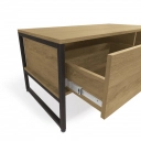 Mesa de Centro Industrial Kappesberg LI019 Freijó e Preto Fosco