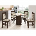 Mesa De Jantar Zamarchi 115 - Tabaco e Off White