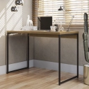 Mesa para escritório Kappesberg Linha industrial 1 gaveta LI002 Freijó/Preto