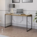 Mesa Secretária Industrial Kappesberg LI003 Freijó e Preto Fosco