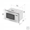 Micro-ondas de Embutir Tramontina Inox com Acabamento Scotch Brite 25 L 220V
