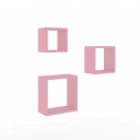 Nicho 3 Peças AM3078 Movelbento Rosa