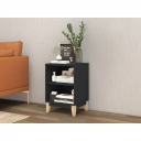 Cubo 1 prateleira Legno LE6005 Movelbento Preto
