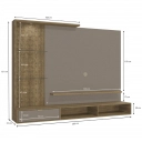 Painel Londres Kappesberg M945 Nogueira e Fendi