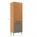 Paneleiro de Cozinha 5310 Francini 65cm 4 Portas Móveis Sul Angelin e Damasco