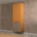 Paneleiro de Cozinha 5310 Francini 65cm 4 Portas Móveis Sul Angelin e Damasco