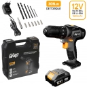 Parafusadeira e Furadeira de Impacto Wap BPFI 12K4 Bateria 12v Li-Ion