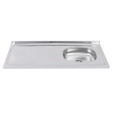 Pia de cozinha Ghel Plus em Inox 120x53 com cuba Direita