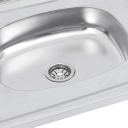 Pia de cozinha Ghel Plus em Inox 120x53 com cuba Direita