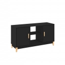 Rack 2 Portas 1 Prateleira Legno LE6011 Movelbento Preto
