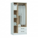 Roupeiro Moscou 4300A 3 Portas e 2 Gavetas Castro Branco Line