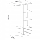 Roupeiro Tóquio 4400A 4 Portas e 2 Gavetas Castro Branco Line