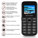  Telefone Celular do Idoso Multilaser Vita IV Dual Chip 2G Bluetooth Botão SOS Preto P9120